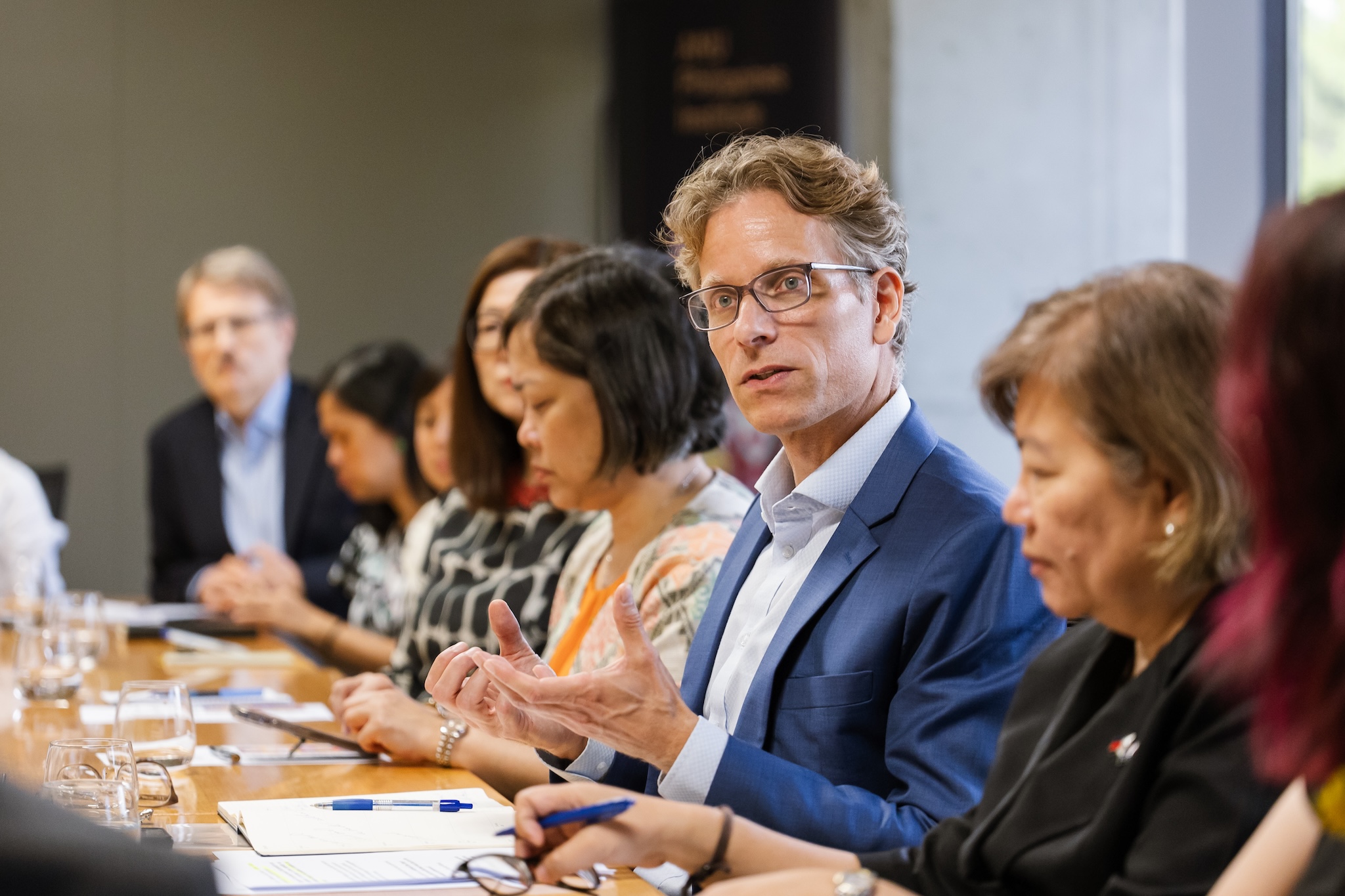 ANU_DFAT_PI_SS_visit_Mar_2024_0010.jpg Philippines Institute director and Associate Professor Björn Dressel addresses the round table discussion.