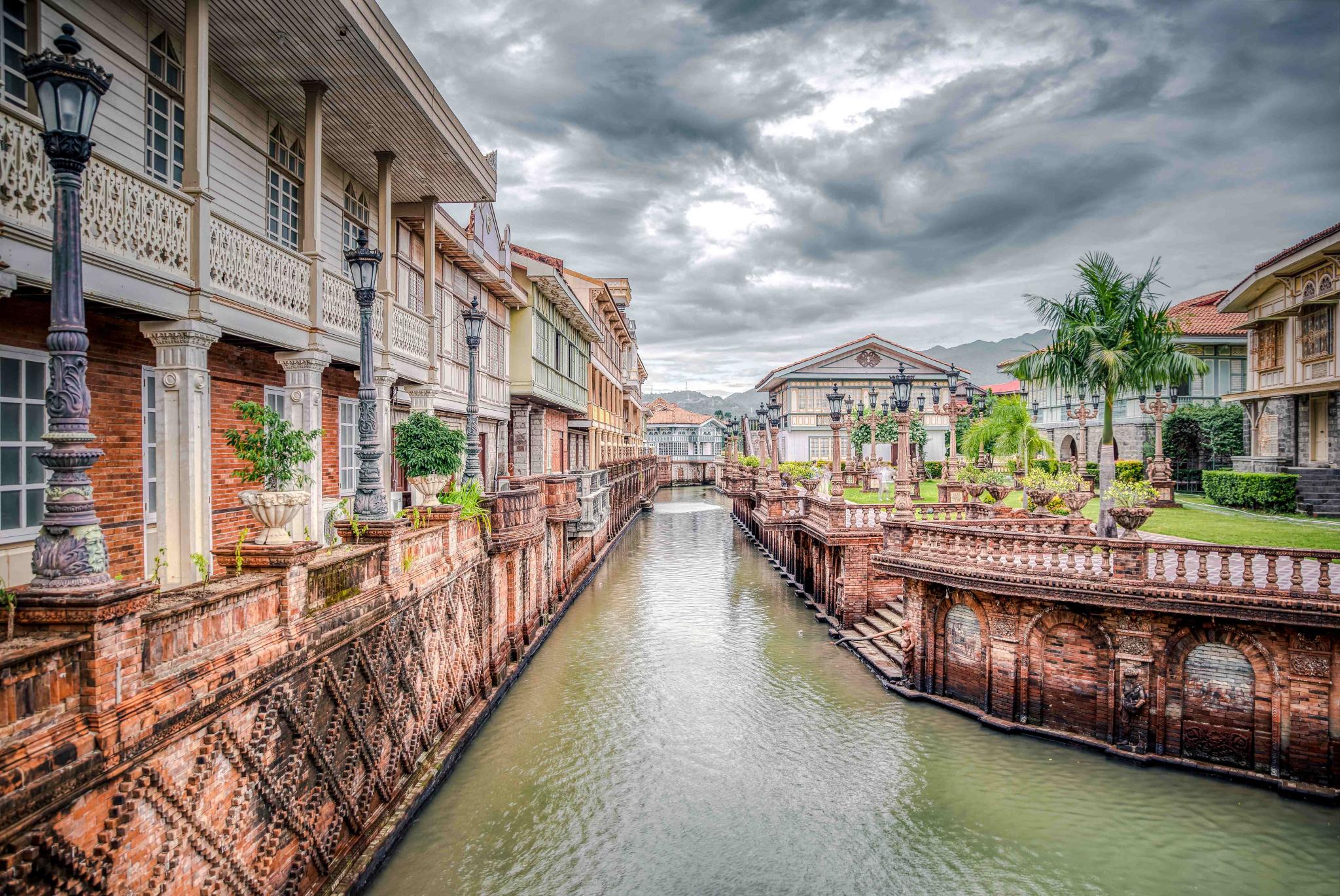 Reconstructed Filipino heritage and cultural houses that form part of Las Casas FIlipinas de Acuzar resort at Bagac, Bataan, Philippines