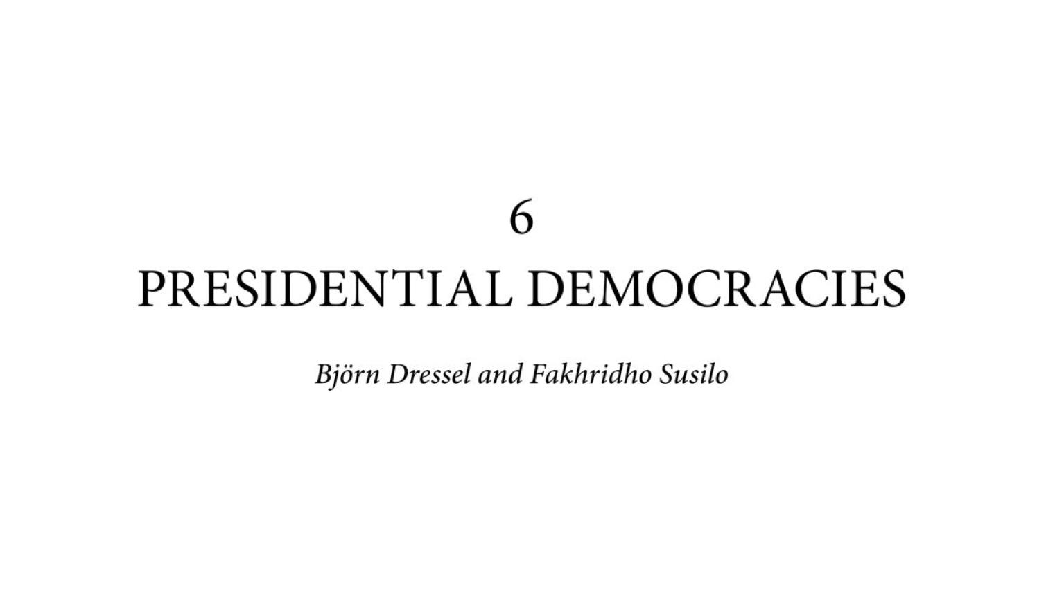 President Democracies - Dressel & Susilo