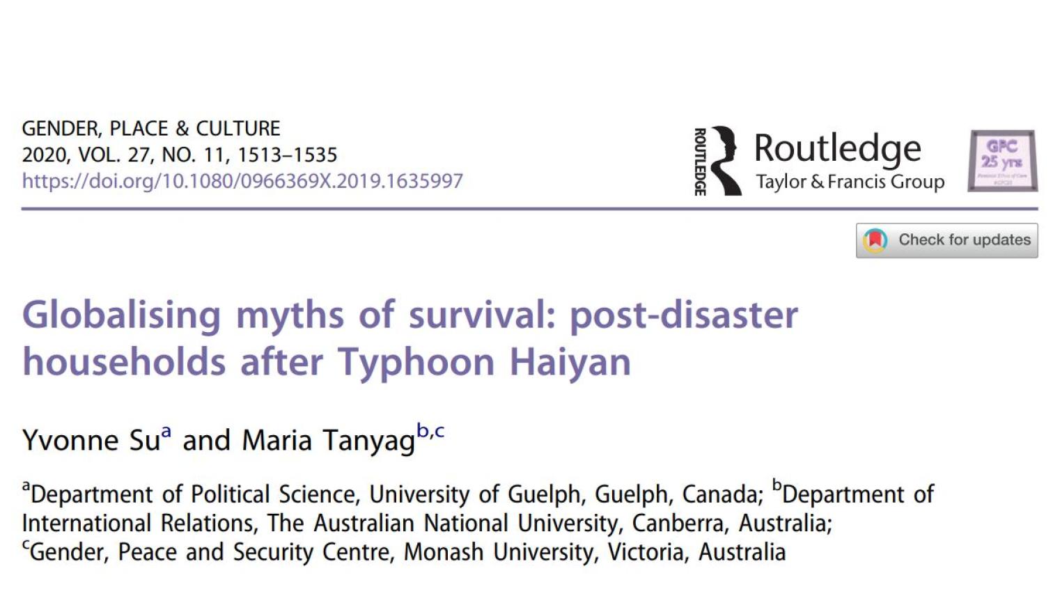 Su-Tanyag-Post-disaster households after Typhoon Haiyan