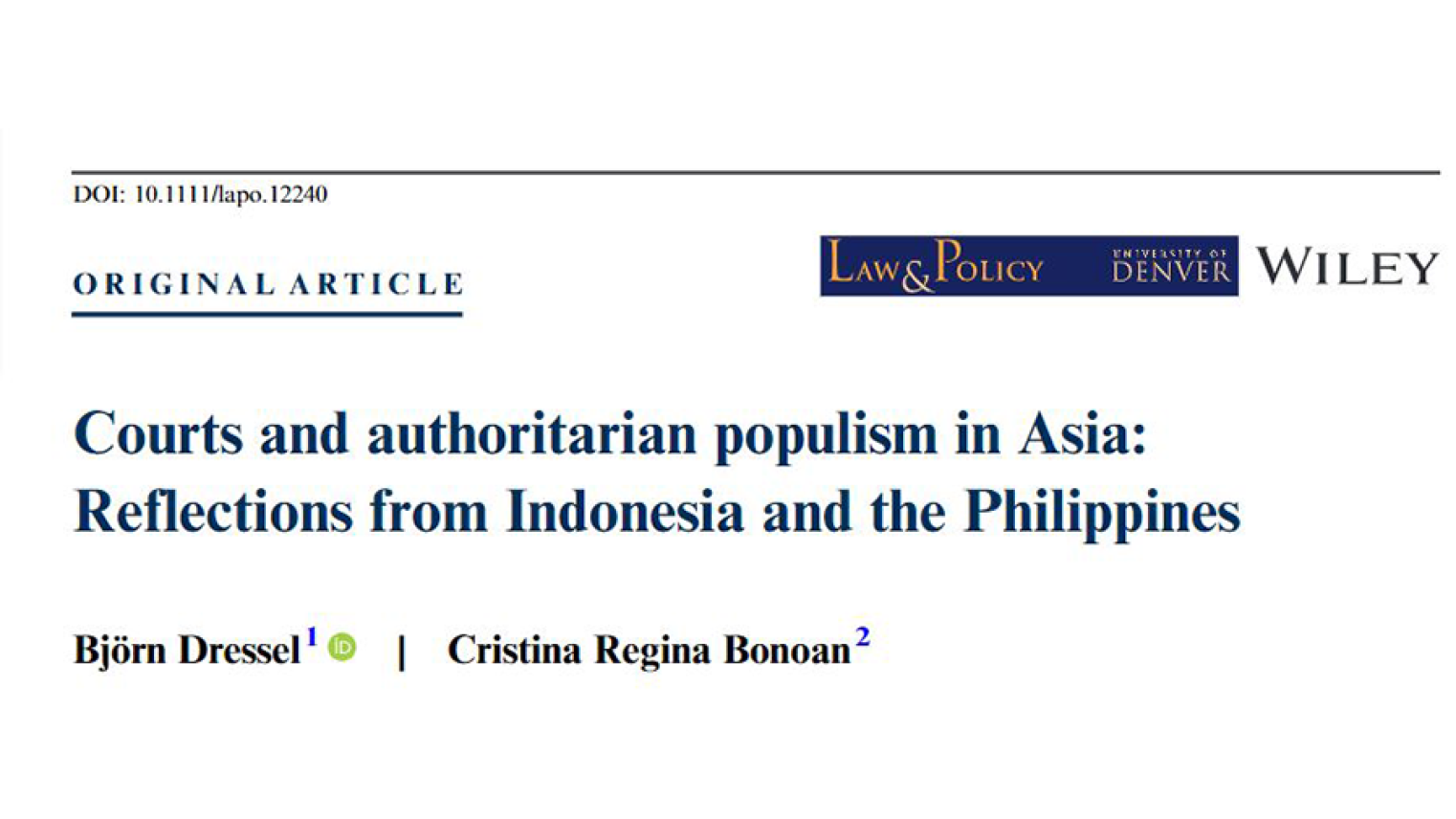 Courts and authoritarian populism_Dressel_Bonoan