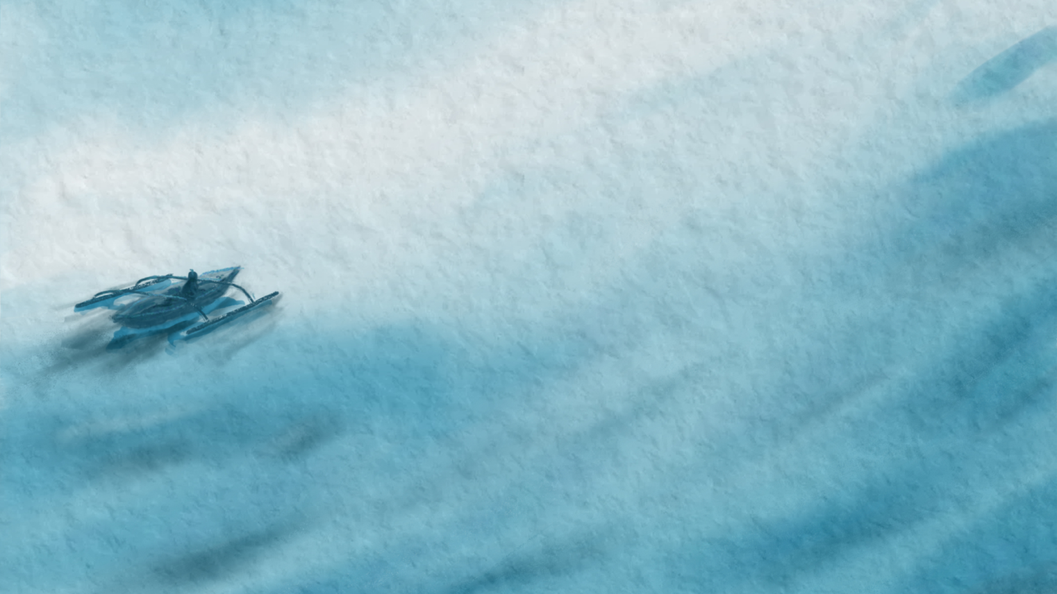 Boat in the shallow sea