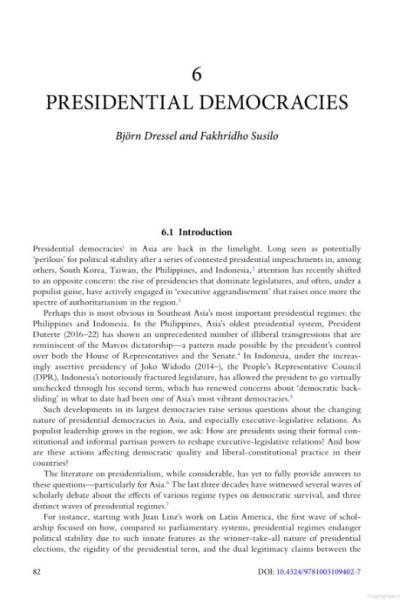 President Democracies - Dressel & Susilo